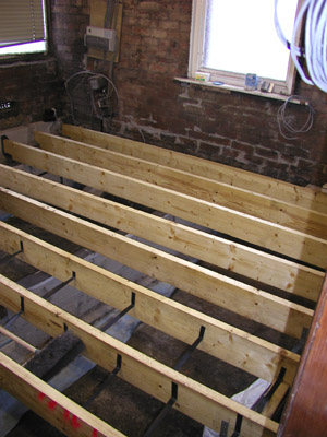 New floor joists in place
